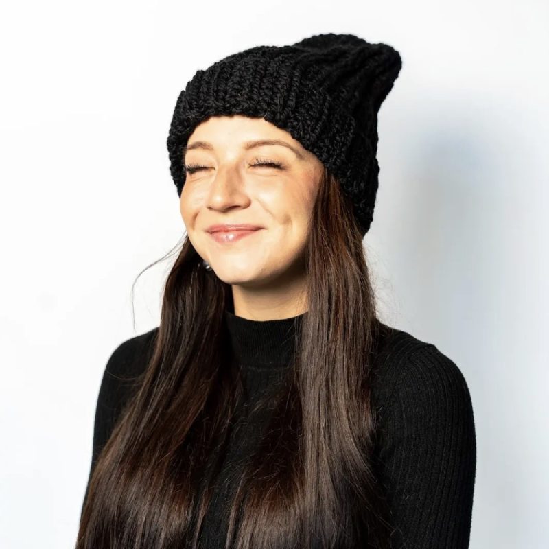 Czapka Luna długa czarna