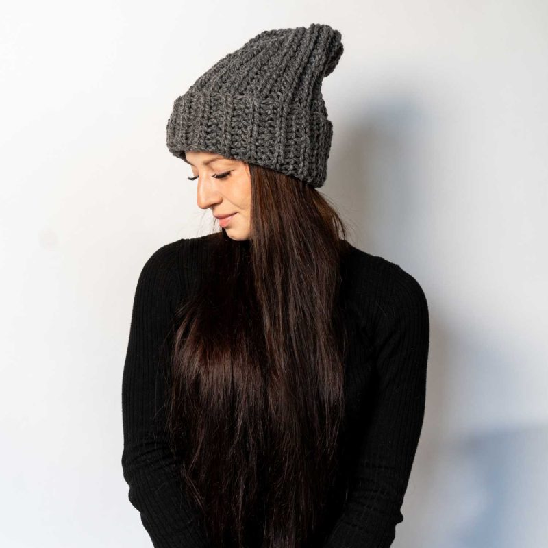 Czapka Luna długa szara