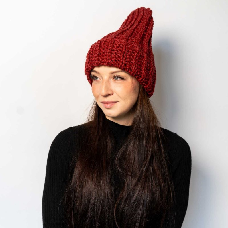 Czapka Luna długa bordowa